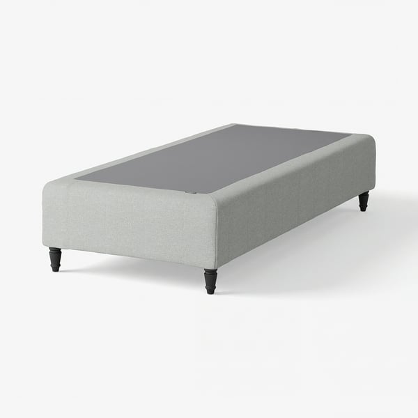 RENFJÄLLET Pocket spring mattress base, incl leg medium firm/Tibbleby beige/grey, 90x200 cm