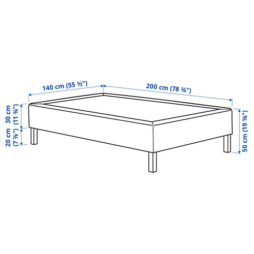 RENFJÄLLET Pocket spring mattress base