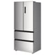 Stainless steel fridge with 2 doors, 2 drawers, digital display, led lighting.