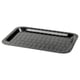 A rectangular black SAMMANHANG tray with a grey circular pattern, made of high-pressure melamine laminate.