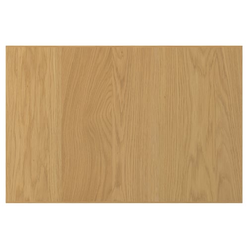 A SINARP wooden door in natural oak colour, featuring a solid oak edge and a veneer material, which provides a durable and stable build.