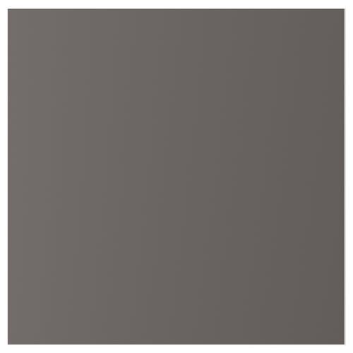 SKATVAL grey door, square, minimalist design, made of plastic and particleboard.