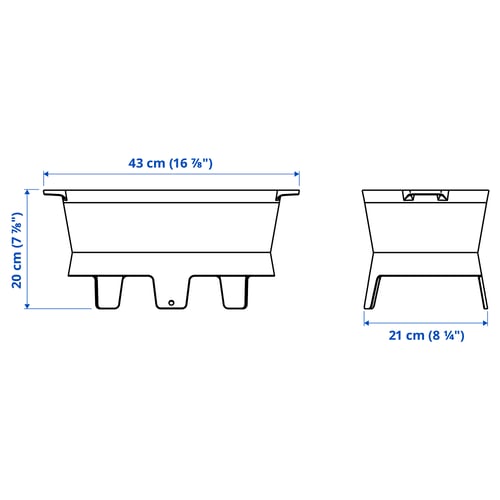 Illustration with measurements for the product: SOLUPPGÅNG.
