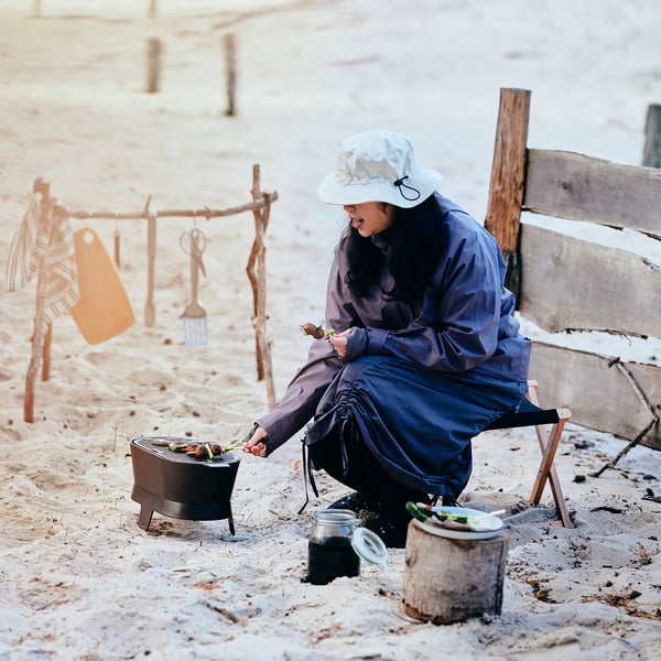 SOLUPPGÅNG Barbecue, cast iron, 21x43 cm