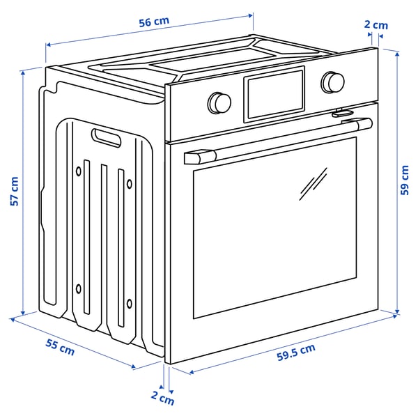 Illustration with measurements for the product: STENABY.