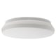 STOFTMOLN: round, white ceiling lamp, smooth design, made of plastic.