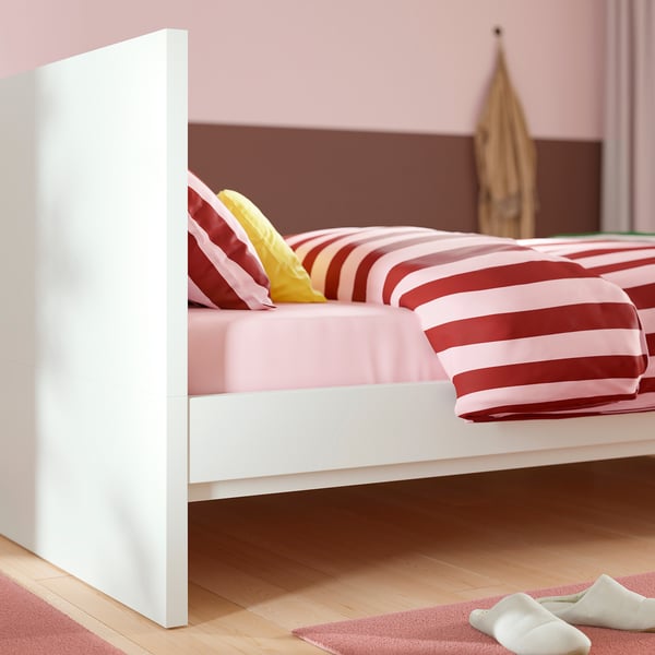 STORKLINTA Bed frame, white, 120x200 cm