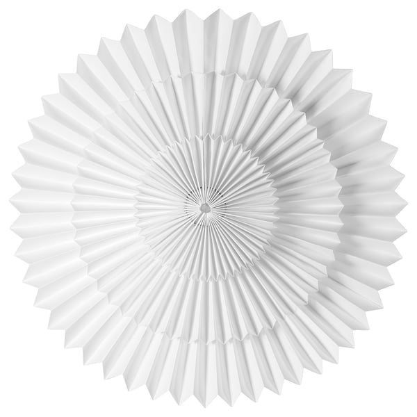 STRÅLA Lamp shade, paper pleated/star white, 55 cm