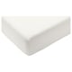 STRANDLOKA white fitted sheet, rectangular, smooth fabric.