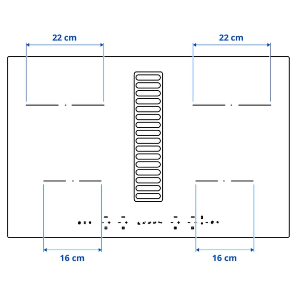 TÄCKNAN Induction hob/integrated extractor, IKEA 300 black, 80 cm