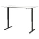 Adjustable TROTTEN white standing desk. 70-120cm range. Rectangular top, steady feet.