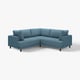 Blue UPPÅKRA sectional sofa, modern design, soft fabric, comfortable, l-shaped.