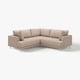 Modern beige sectional sofa with clean lines and plush cushions.