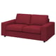Red VIMLE 2-seater sofa, modern, fabric.