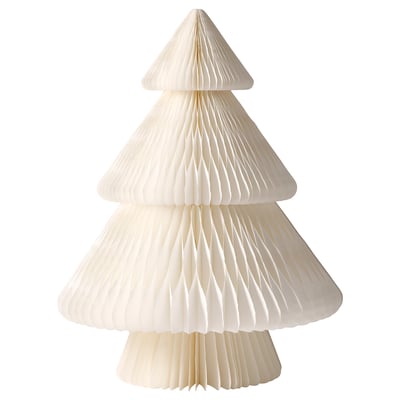 VINTERFINT white paper christmas tree, conical design, three-tiered shape, elegant holiday decor.