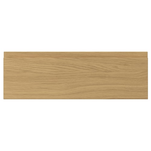 VOXTORP oak drawer front, smooth design, integrated handles, 25-year guarantee, easy clean.