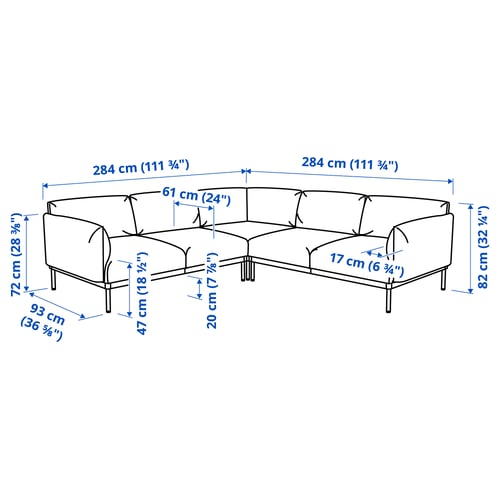 Illustration med mått för produkten: ÄPPLARYD.