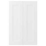 Vita skåpluckor AXSTAD med en slät, modern design med en rektangulär infälld panel.