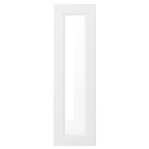 AXSTAD vit skåpdörr, rektangel med infälld panel, matt slät yta.