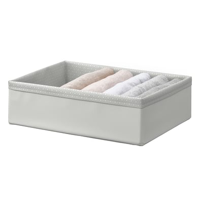 BAXNA tygorganisatör, vit, rektangulär, med innerfack för förvaring.