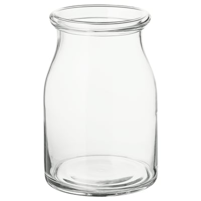 BEGÄRLIG vas i klarglas, handgjord, rundad form.