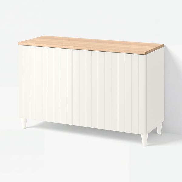 BESTÅ Förvaring med dörrar, vit/Sutterviken/Kabbarp vit, 120x42x76 cm