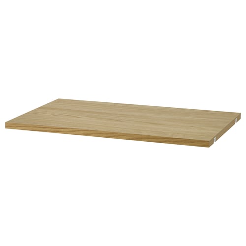 BOAXEL trähylla, ljusbrun, rektangulär, enkel design.