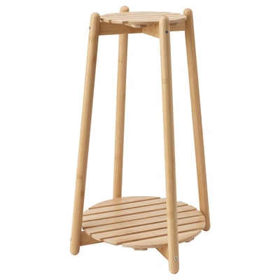 Växtställ i bambu, 3-bent, ljusbrun