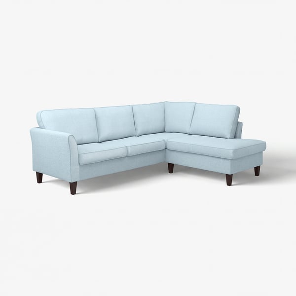 EKHOLMA sektionsoffa, ljusblå, slank design, upprullade armar, avtagbart överdrag.