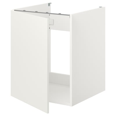 ENHET vitt köksskåp, fyrkantigt, modern design, perfekt för diskbänk.