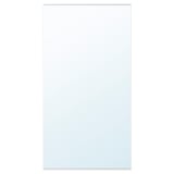 ENHET spegelpanel i vitt. Rektangulär, med en blank yta, fäst på väggen.