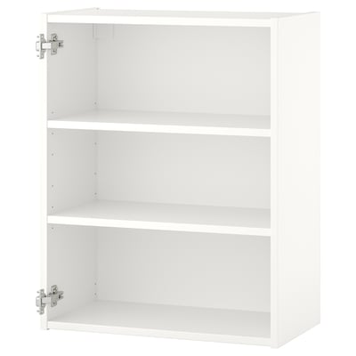 Vitt väggskåp ENHET, trekantiga hyllor, enkel modern design, perfekt för flaskor och burkar.