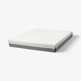 IKEA FÄGERÅSEN madrass. Grå och vit. Rektangulär form. Medelfast komfort med pocketfjädrar.
