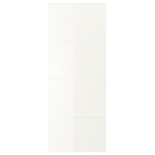 Garderob i vitt glas, modern design.