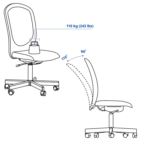 Illustration med mått för produkten: FLINTAN.