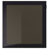 Svart GLASSVIK med rökfärgat glas, elegant modern förvaring.
