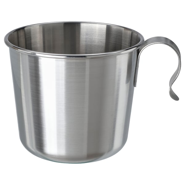 GRILLTIDER Mugg, rostfritt stål, 33 cl