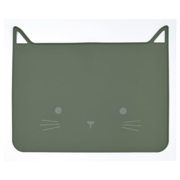 Grön GULDVÄVARE kattformad bordstablett i silikon.
