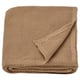 Vikt beige HUMLEMOTT pläd, stickad, mjuk, återvunnen polyester.