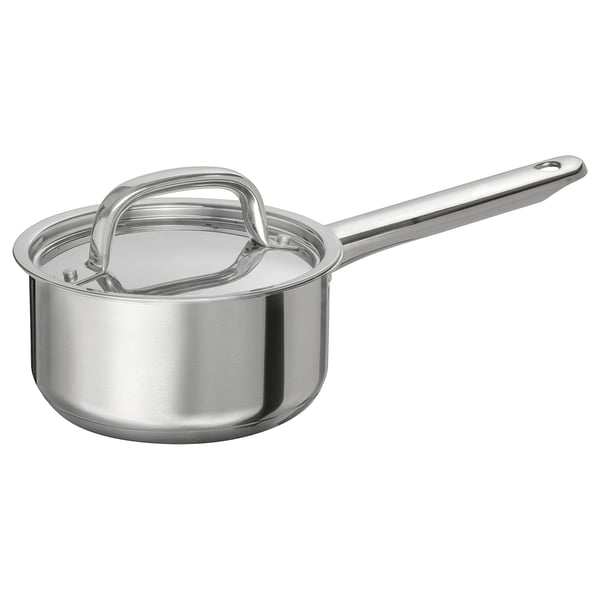 IKEA 365+ Kastrull med lock, rostfritt stål, 1 l