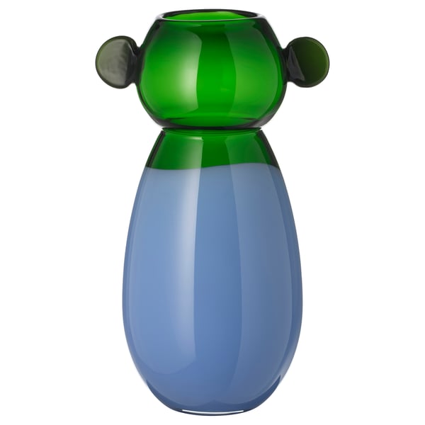 IKEA PS 2026 Vas, glas/blå/grön, 38 cm