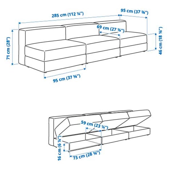 Illustration med mått för produkten: JÄTTEBO.