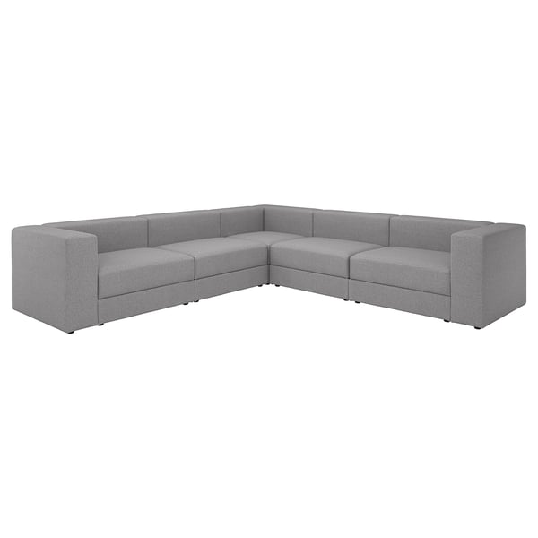 JÄTTEBO grå modulsoffa, modern design med rena linjer, mjuk komfort och praktisk förvaring.