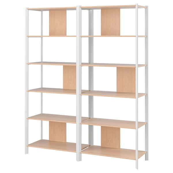 JÄTTESTA bokhylla, vit, trä, modern minimalistisk design.