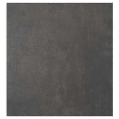 KALLVIKEN mörkgrå betong textur dörr, modern industriell design.