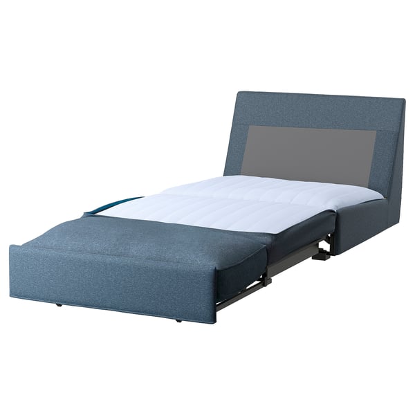 KIVIK blå bäddsoffa; Kompakt, modern design med avtagbart, tvättbart överdrag, perfekt för små utrymmen.