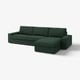 Mörkgrön KIVIK-soffa, modern design med fästbar schäslong.
