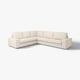 KIVIK sektionssoffa, beige, lågprofil, mjuka dynor, modern design.