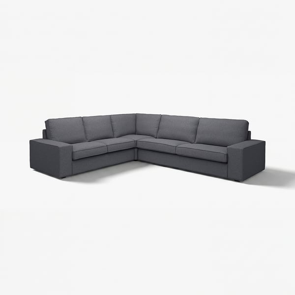 KIVIK sektionsoffa, mörkgrå, modern design, bekväm, L-formad.