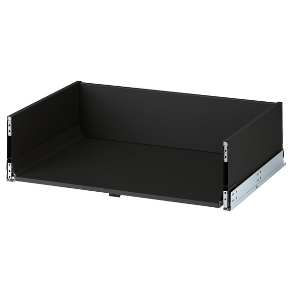 Svart KNIVSHULT-låda, snygg design med mörk finish, smidig drift, fullutdrag, stålskenor.